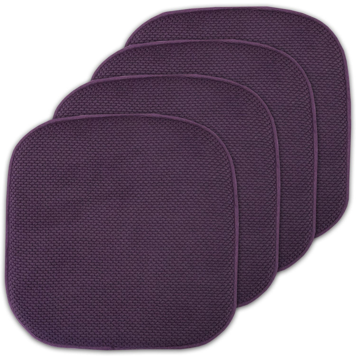 Honeycomb Memory Foam Chair Cushions - Eggplant