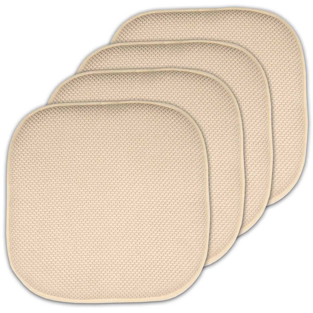 Honeycomb Memory Foam Chair Cushions - Linen