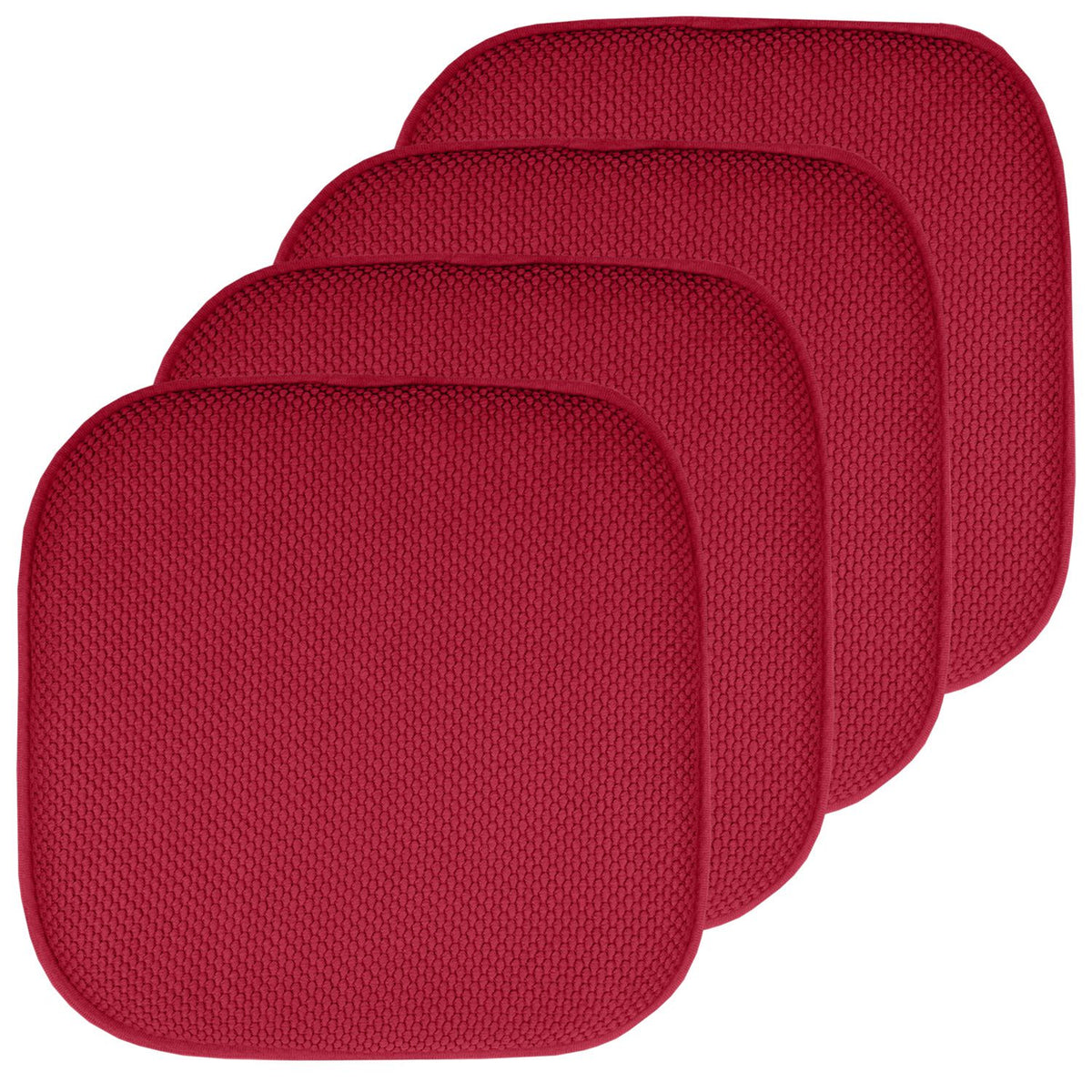 Honeycomb Memory Foam Chair Cushions - Red