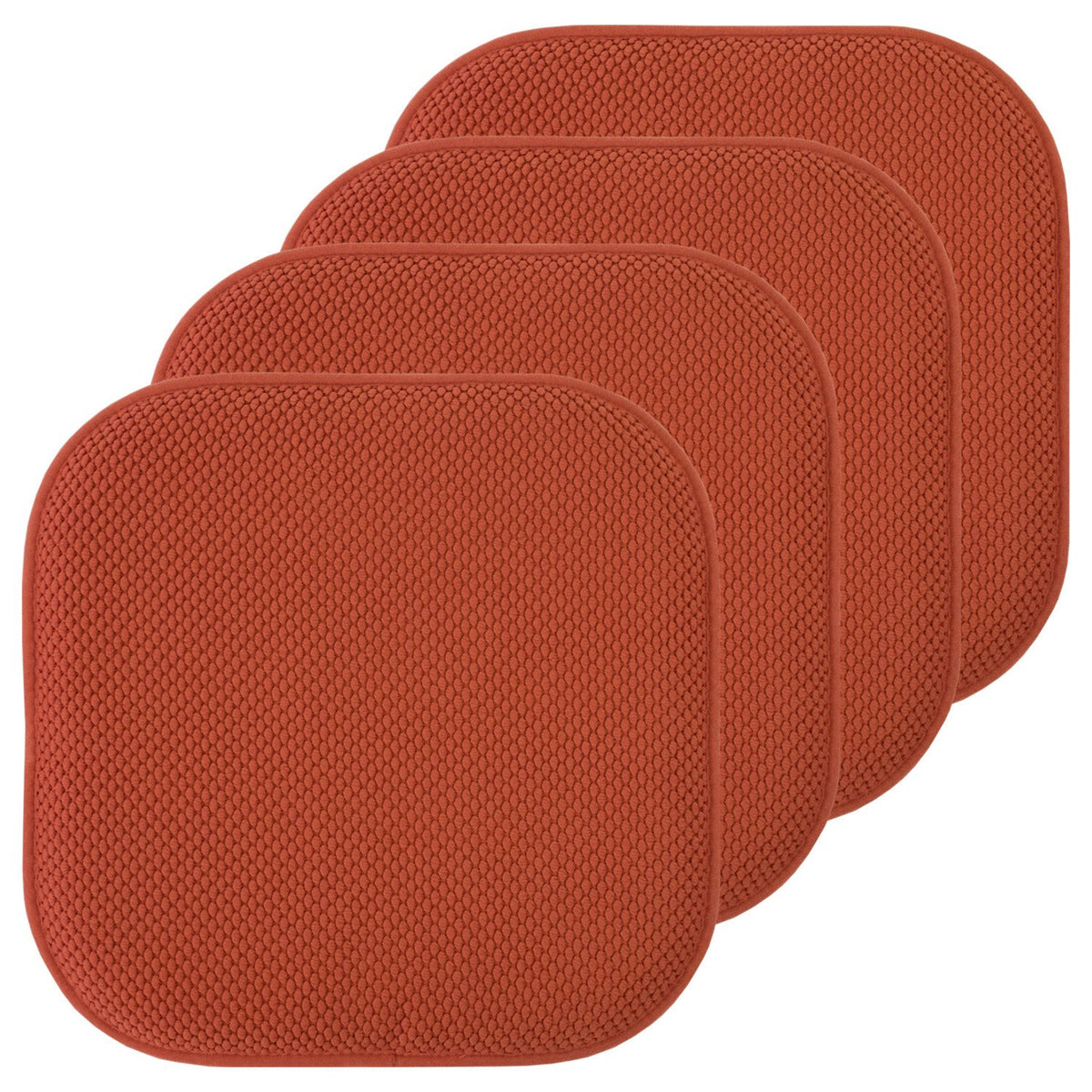 Honeycomb Memory Foam Chair Cushions - Rust