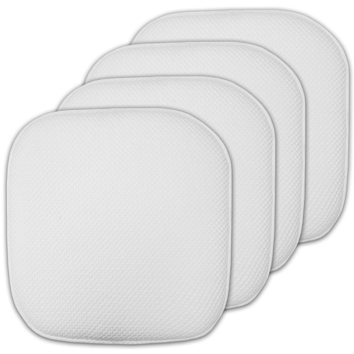 Honeycomb Memory Foam Chair Cushions - White